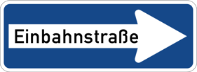 Zeichen 220-20 Einbahnstraße rechtsweisend
