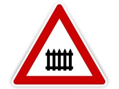 Verkehrszeichen 150 "beschrankter Bahnübergang"