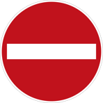 Zeichen 267 Verbot der Einfahrt