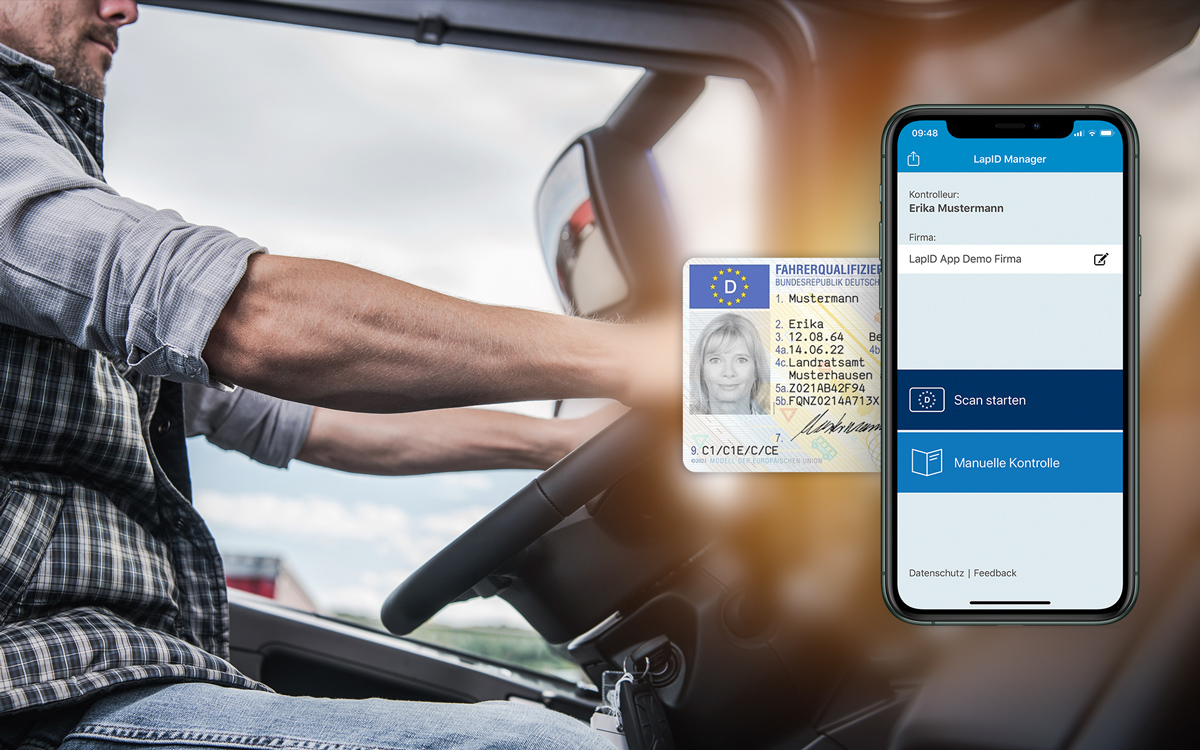 Erfassung und Überprüfung des Fahrerqualifizierungsnachweises mit LapID