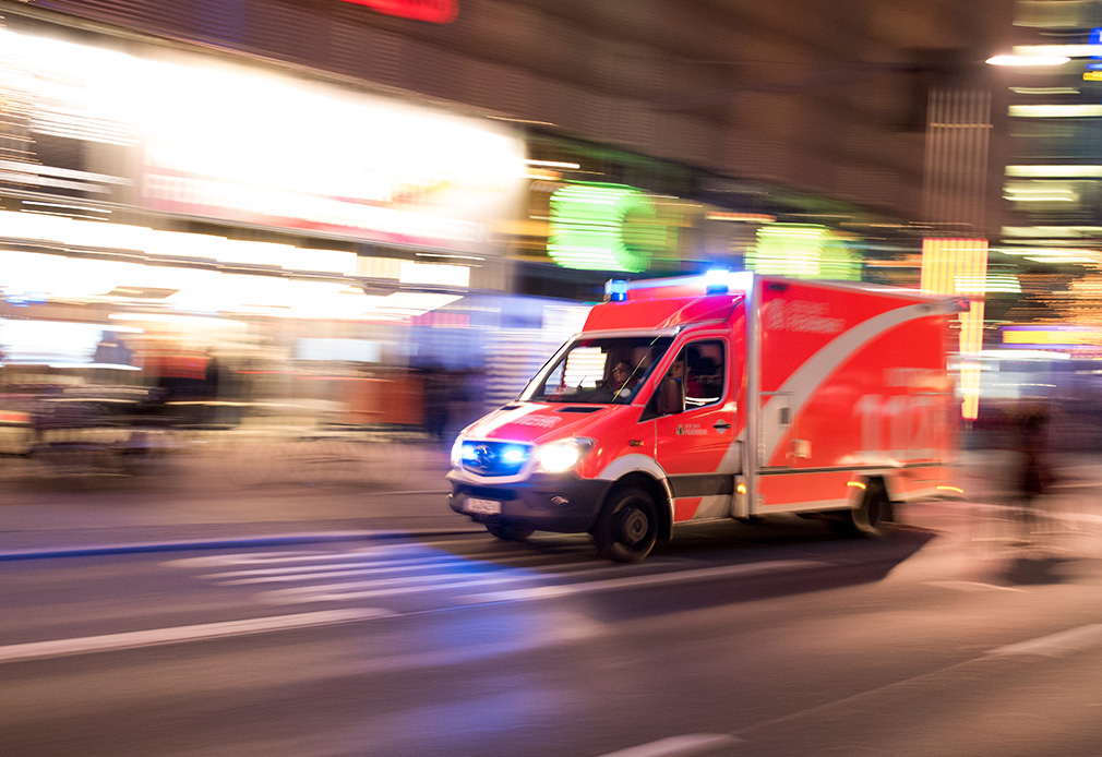 Unfall mit dem Einsatzwagen