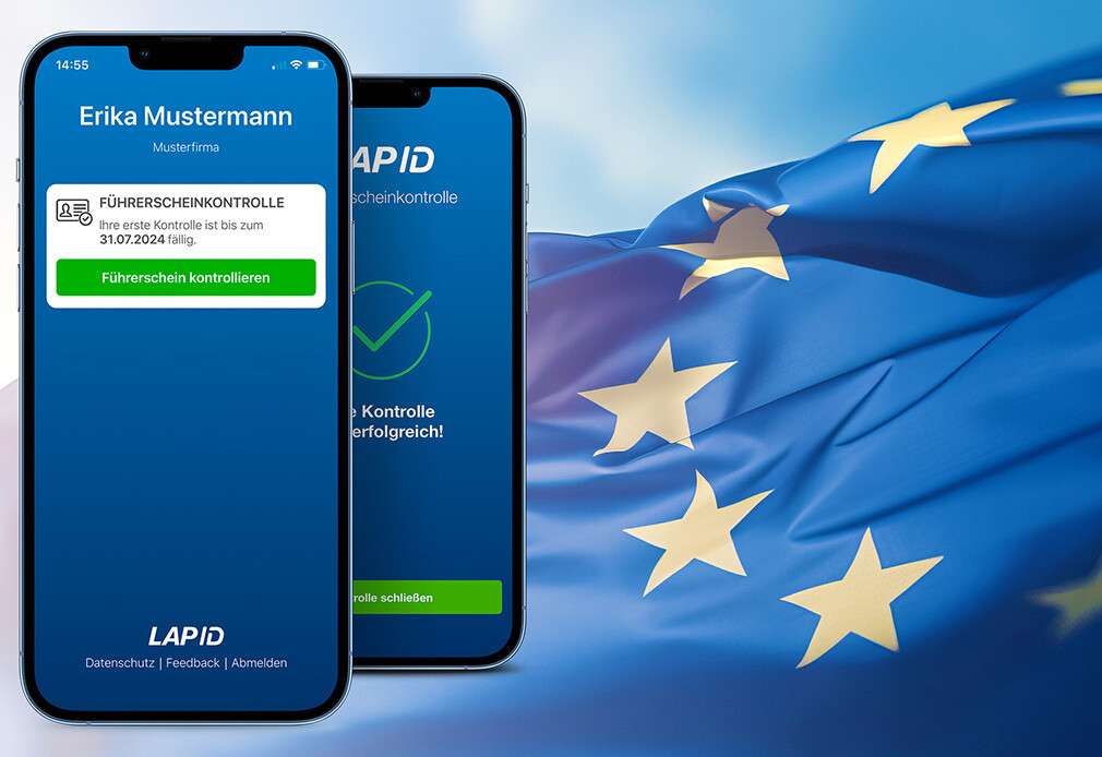 Führerscheinkontrolle per Driver App für alle EU-Kartenführerscheine